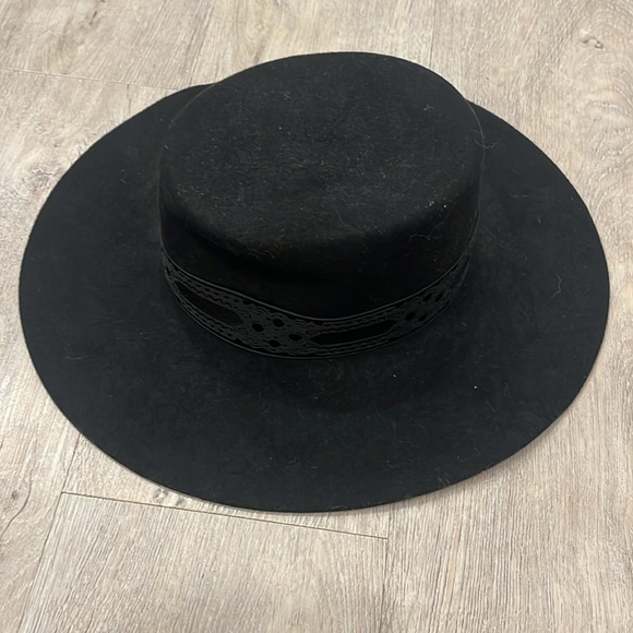 lack of color, black size small 55 CM 100% Australian wool hat - Picture 2 of 3